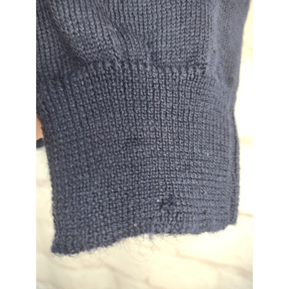 Vtg Tricots St Raphael Argyle Pattern Wool XL Pullover Collared Sweater *HOLES* - Picture 8 of 12